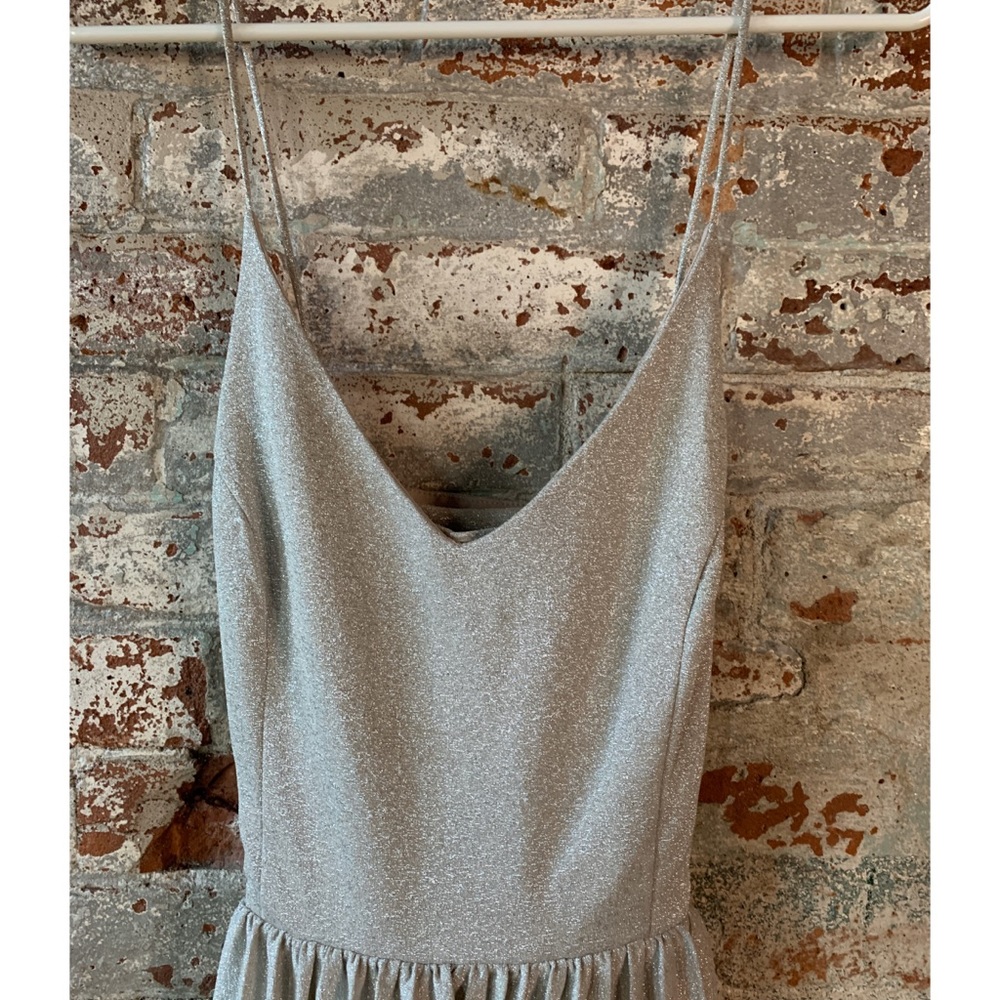 NWT Anthropologie Elevenses Metallic Pleated Dress - Picture 4 of 8